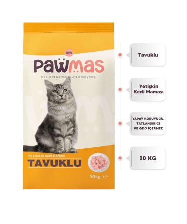 Pawmas Chicken Adult Cat Food 10 Kg