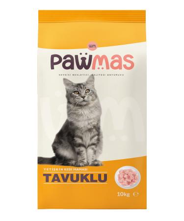 Pawmas Chicken Adult Cat Food 10 Kg - Buy Online on GoSupps.com