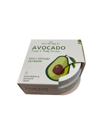 SPA WORLD AVOCADO FLAVOURED HAND & FACE CARE CREAM MOISTURIZING VITALIZING CREAM 150 ML