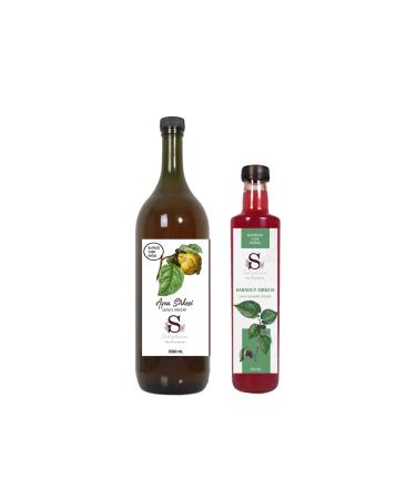 S heylaana Natural Quince Vinegar 1500 Ml - Natural Black Mulberry Vinegar 500 Ml