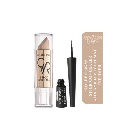 Golden Rose Stick Concealer No: 04 + A.Avien Eyeliner - INTENSIVE MATTE BLACK
