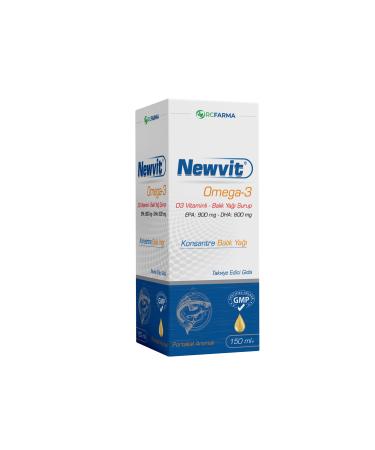 Newvit Omega-3 d3 Vitamin Syrup 150 Ml - Buy Online on GoSupps.com