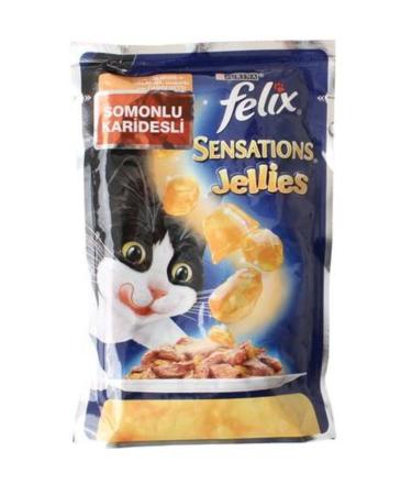 FELIX Pouch 12 Pieces X Sensations Salmon and Shrimp Cat Wet Food