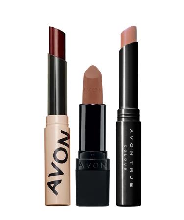 Avon Plum Tinted Balm and Ultra Beauty Cappucino Marvelous Mocha Lipstick Pack