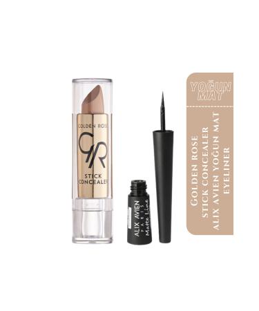 Golden Rose Stick Concealer No: 03 + A.Avien Eyeliner - INTENSIVE MATTE BLACK