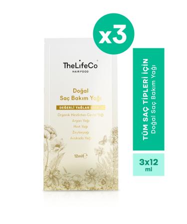TheLifeCo Hairfood Precious Oils Series Natural Hair Care Oil 12 Ml Sachet X 3 Pieces