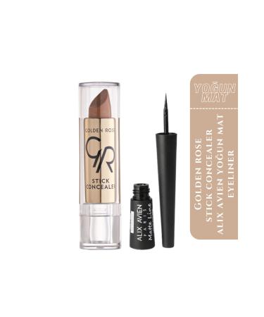 Golden Rose Stick Concealer No: 06 + A.Avien Eyeliner - INTENSIVE MATTE BLACK