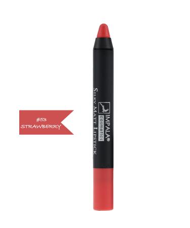 IMPALA Lip Pencil - Silky Matt Lipstick - Long Lasting & Waterproof No 53 strawberry