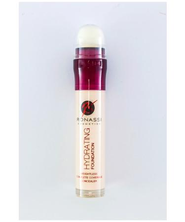 RS Ronassi Cosmetics Hydrating Roller Foundation Under Eye Concealer No: 1 Light Tone