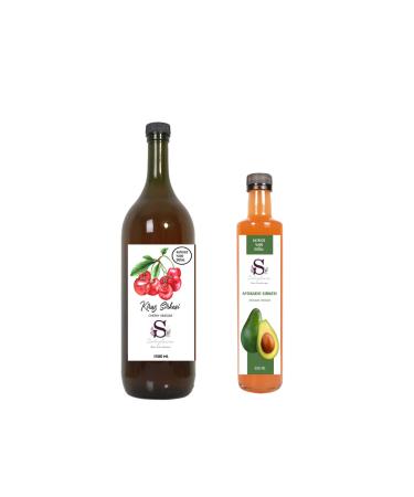 Suheylaana Natural Cherry Vinegar 1500 Ml - Natural Avocado Vinegar 500 Ml