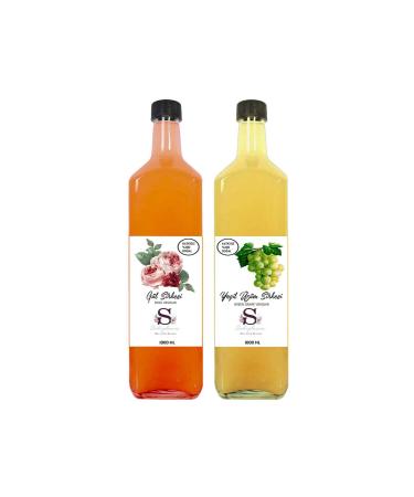 Suheylaana Natural Rose Vinegar 1000 Ml - Natural Green Grape Vinegar 1000 Ml