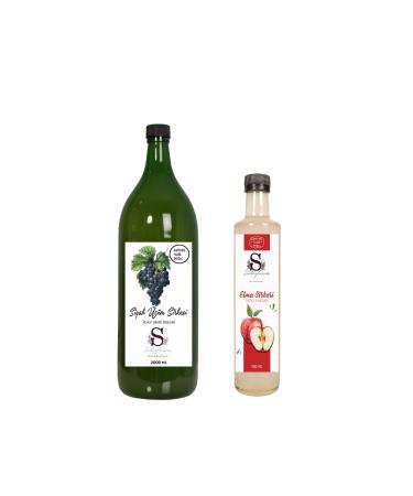 S heylaana Natural Black Grape Vinegar 2000 Ml - Natural Apple Vinegar 500 Ml