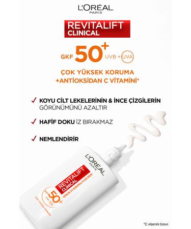L'Oreal Paris Revitalift Clinical Anti-Spot Sunscreen Face Cream SPF50 50 ml 2 Pieces - Buy Online on GoSupps.com