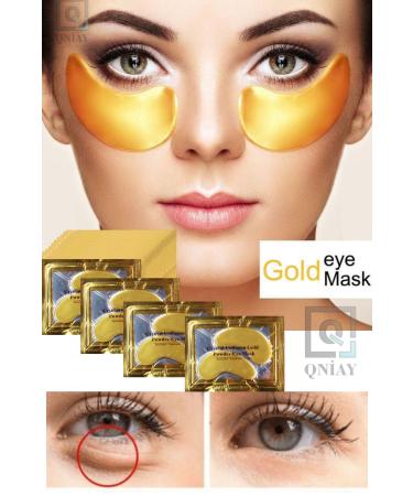 QNIAY Collagen Crystal 24k Under Eye Mask 1 Pair Whitening Moisturizing Anti-Puffiness Anti-Wrinkle - Buy Online on GoSupps.com