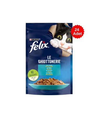 FELIX Tuna Pouch Cat Canned Food 85 Gr 24 Pieces