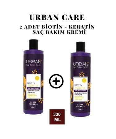 Urban Care Cream 330ml Biotin Keratin 330ml 2 PIECES HAIR CREAM