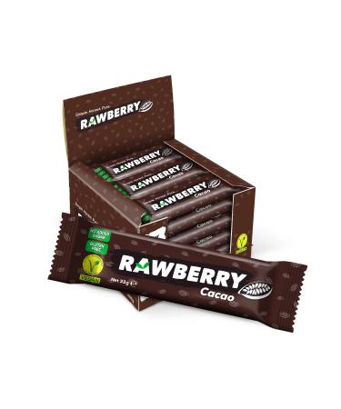 Rawberry Cacao No Sugar Added Vegan Gluten Free Nut Bar 15 Pieces in a Box