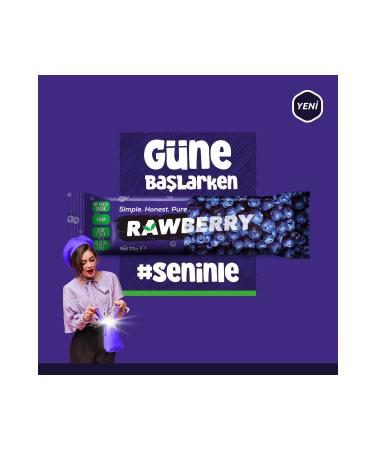Rawberry Blueberry No Sugar Added Vegan Gluten Free Nut Bar 15 Pieces - Buy Online on GoSupps.com