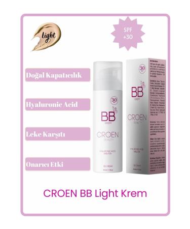 Croen Beauty BB Cream Light SPF +30 30 ml