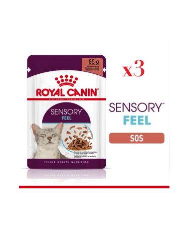 Royal Canin Sensory Feel Pouch Wet Cat Food 85 Gr X 3