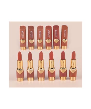 ROWENAROSE 6 Matte Lipstick Set Yellow Heart Packaging Waterproof - Buy Online on GoSupps.com
