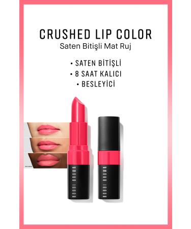 Bobbi Brown Crushed Lip Color Satin Finish Matte Lipstick- Pink Passion 716170283296
