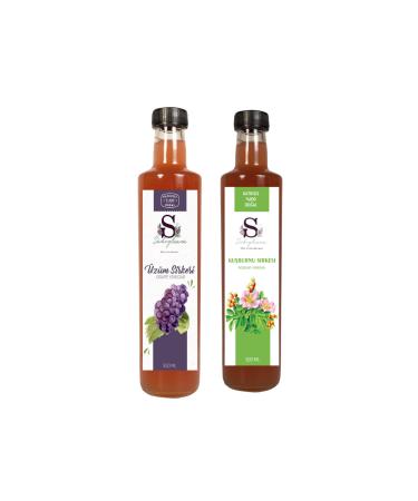 S heylaana Natural Black Grape Vinegar 500 Ml - Natural Rosehip Vinegar 500 Ml