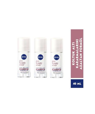 NIVEA NIVEA DEO SERUM ROLL ON BEAUTY ELIXIR MILK EXTRACTS SENSITIVE FLOWER 40 ml x 3 PCS