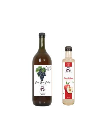 S heylaana Natural Black Grape Vinegar 1500 Ml - Natural Apple Vinegar 500 Ml