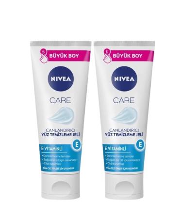 NIVEA Refreshing Facial Cleansing Gel with Vitamin E 225 ml All Skin Types * 2 Pieces