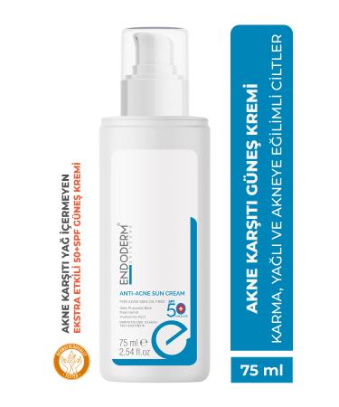 Endoderm Sun Protection Anti-acne High Protection Face and Body Sun Cream Spf 50 75ml for Acne-Prone Skin