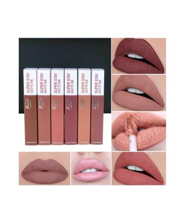 Roesia Rose 6-Liquid Matte Lipstick Super Stay Model Permanent Lipstick Series Lip Gloss 6-Liquid Matte Ink
