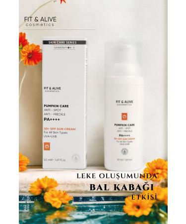 Fit & Alive Fitalive Special Brightening Pumpkin Sun Cream for Spotted Skin Spf 50 (ANTI SPOT & ANTI FRECKLES) - Buy Online on GoSupps.com