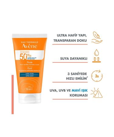 Avene FLUIDE SPF50+ 50ML 2 PACK