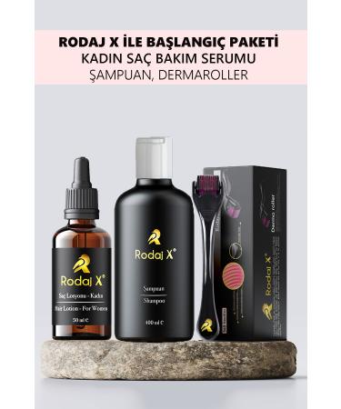Rodaj X Women Hair Growth Helping Serum - Anti-Loss Shampoo - Dermaroller - Buy Online on GoSupps.com
