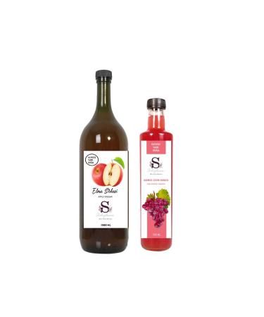 Suheylaana Natural Apple Vinegar 1500 Ml - Natural Red Grape Vinegar 500 Ml