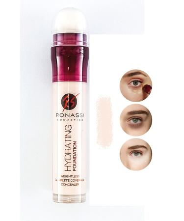 RS Ronassi Cosmetics Hydrating Roller Foundation Under Eye Concealer No: 1 Light Tone - Buy Online on GoSupps.com