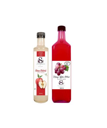 Suheylaana Natural Apple Vinegar 500 Ml - Natural Red Grape Vinegar 1000 Ml