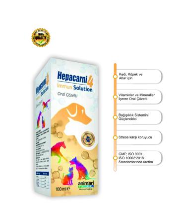 animari Hepacarni 4 Immun Solution Oral Solution 100 ml Vitamin for Cats and Dogs
