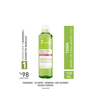 Yves Rocher Pore-Tightening Purifying Toner with Salicylic Citric Acid for Acne-Prone Skin 150 ml