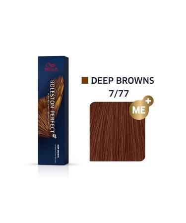 Wella Koleston Perfect Me+ 7/77 Deep Browns Super Permanent Hair Dye 60-ml. KeyProduct634