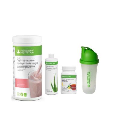 Herbalife Shake+Tea50g+Aloe+Shaker Raspberry Set