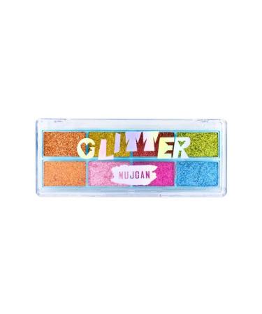 MUJGAN 8-Color Glitter Eyeshadow Palette No:2