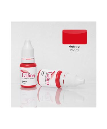 LABINA Mohnrot - Poppy Red Permanent Makeup Pigmentation Lip Contour Paint 10 ml