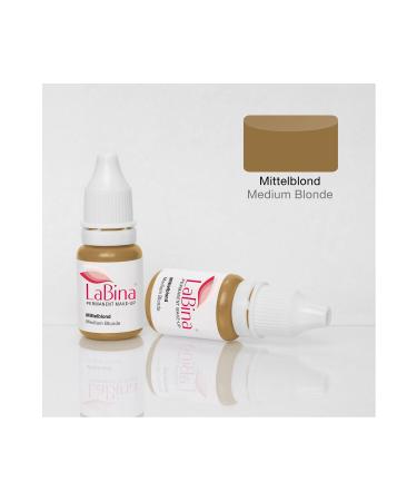 LABINA Mittelblond - Medium Blonde Permanent Makeup Pigmentation Eyebrow Powder Paint 10 ml
