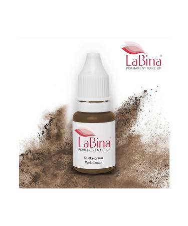 LABINA Dunkelbraun - Dark Brown Permanent Makeup Pigmentation Eyebrow Powder Paint 10 ml - Buy Online on GoSupps.com
