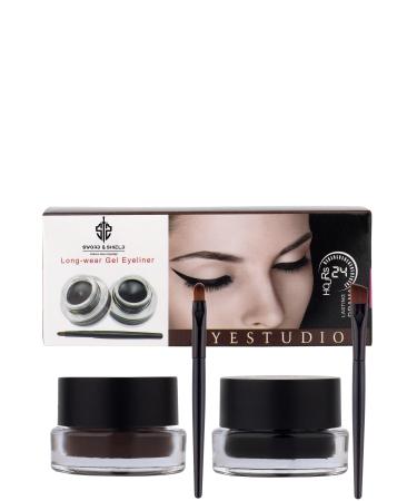 Sword & Shield S&S 4-Pack Gel Eyeliner Set - Brown & Black - Buy Online on GoSupps.com