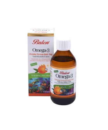 Balen Omega 3 Orange Flavored Fish Oil 150 Ml