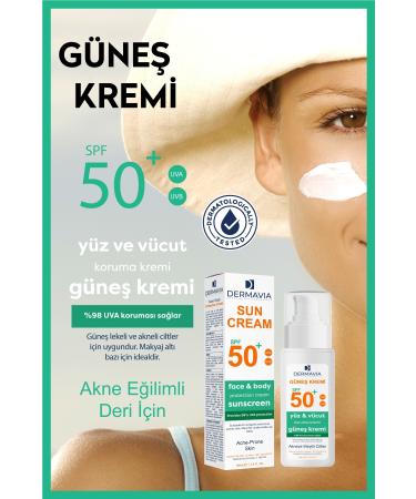 Dermavia Spf 50 Face and Body Sun Cream Acne Prone Skin 100 ml - Buy Online on GoSupps.com