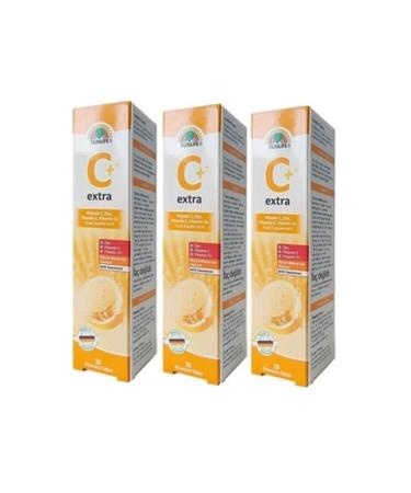 Sunlife Peach Maracuja Vitamin C Extra 20 Effervescent Tablets 3 Pieces